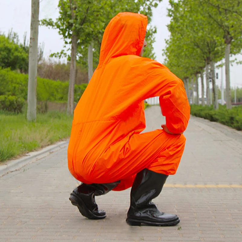 Working-Coveralls Waterproof Hooded Raincoat Overalls Anti-Oily Dust-Proof Paint Spray-Clothing Hood Protective Work-Clothes - Image 6