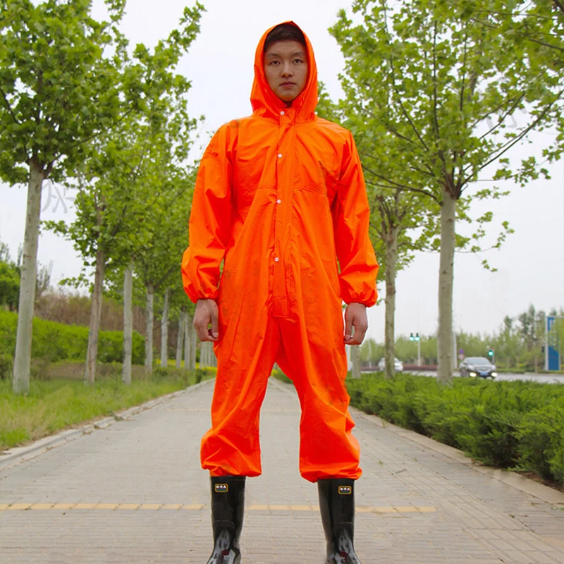 Working-Coveralls Waterproof Hooded Raincoat Overalls Anti-Oily Dust-Proof Paint Spray-Clothing Hood Protective Work-Clothes - Image 5