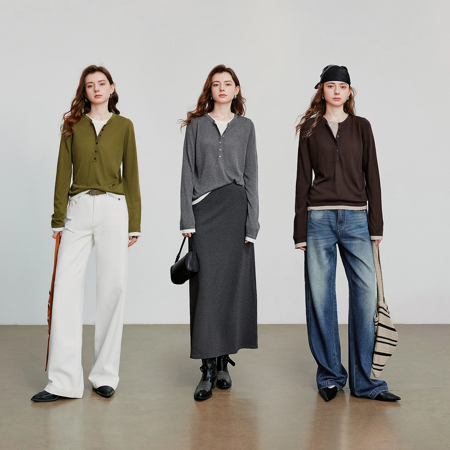 TOYOUTH Women Knitted Shirt 2025 Autumn New Retro Color Contrast Splicing Fake Two Piece Pullover Bottom Tops - Image 5